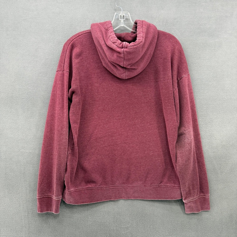 Vans Pullover Hoodie Womens Medium Burgundy Maroon Logo Sweatshirt Skater Casual - Picture 3 of 11